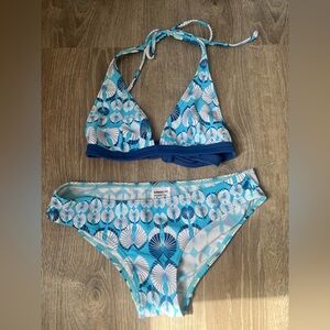 Vintage Speedo Blue and White Swimwear